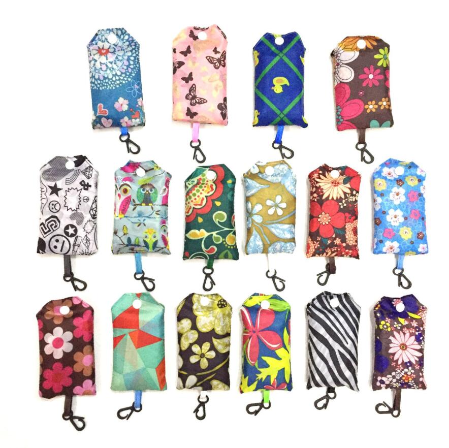 

Portable Newest Home Storage Nylon Foldable Shopping Bags Reusable Eco-Friendly folding Bag Shopping Bags New Ladies Storage Bags