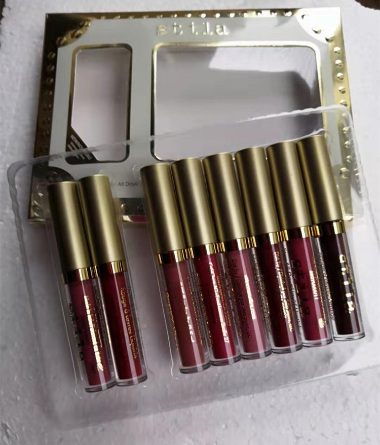 

Star-studded Eight Stay All Days Liquid Lipstick set 8pcs/box and 6pcs/ box Long Lasting Creamy Shimmer Liquid stila Lipstick dropshipping, Mixed color