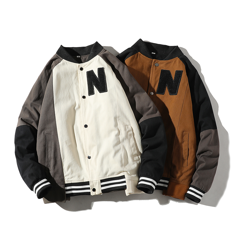 

Winter Vintage Man Coat Fashion Patchwork Male Coats Keep Warm -4XL Brown White Men' Coats Winter