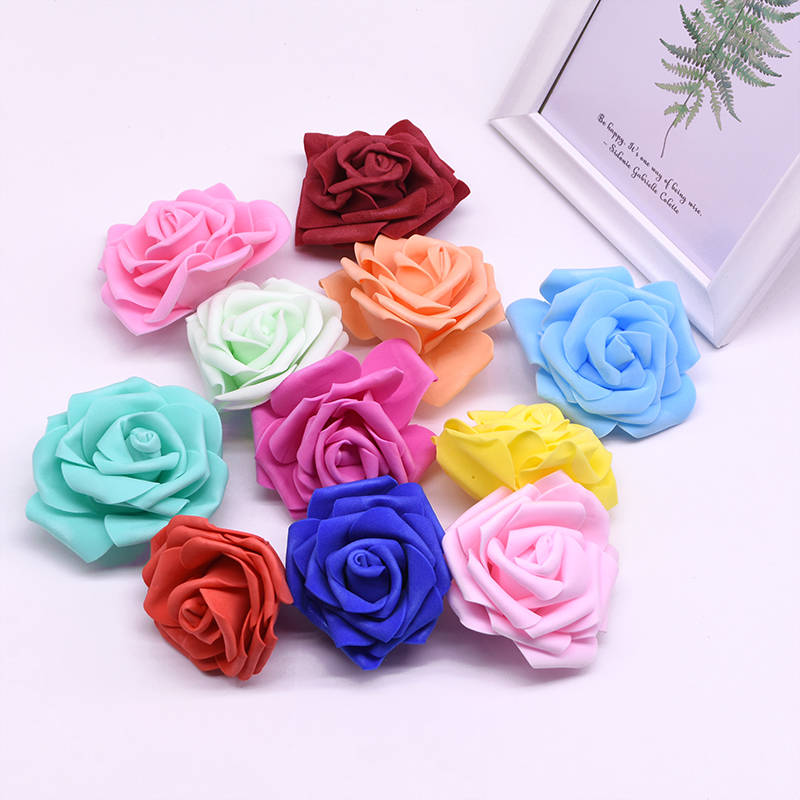 

10/30Pcs 8cm Artificial Rose Flowers Head PE Foam Fake Flower DIY Bride Bouquet Wreath Home Craft Wedding Decor Supplies, F13