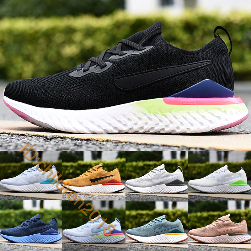 

Epic React Knit 2.0 Running Shoes For Men Women 2019 Brand Pixel 8-bit Blue Void Pure Platinum Vast Grey Sneakers Size 36-45, Aviator grey