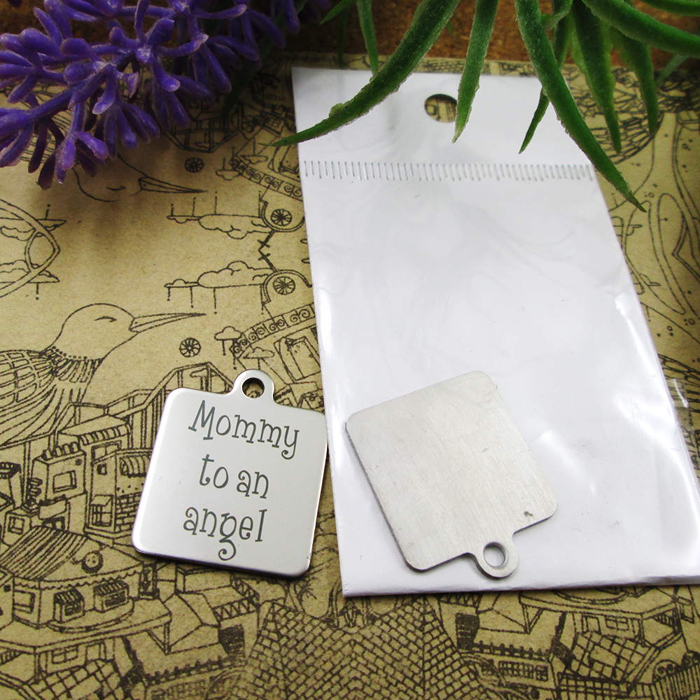 

40pcs--"Mommy to an angel"stainless steel charms more style for choosing DIY Charms pendants for necklace