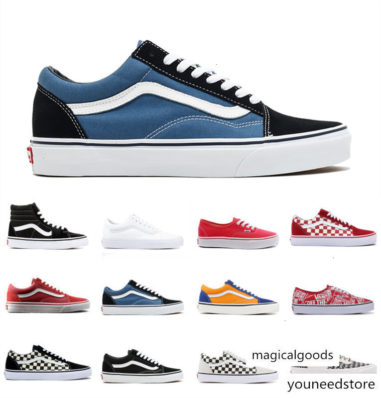 vans azules con negro