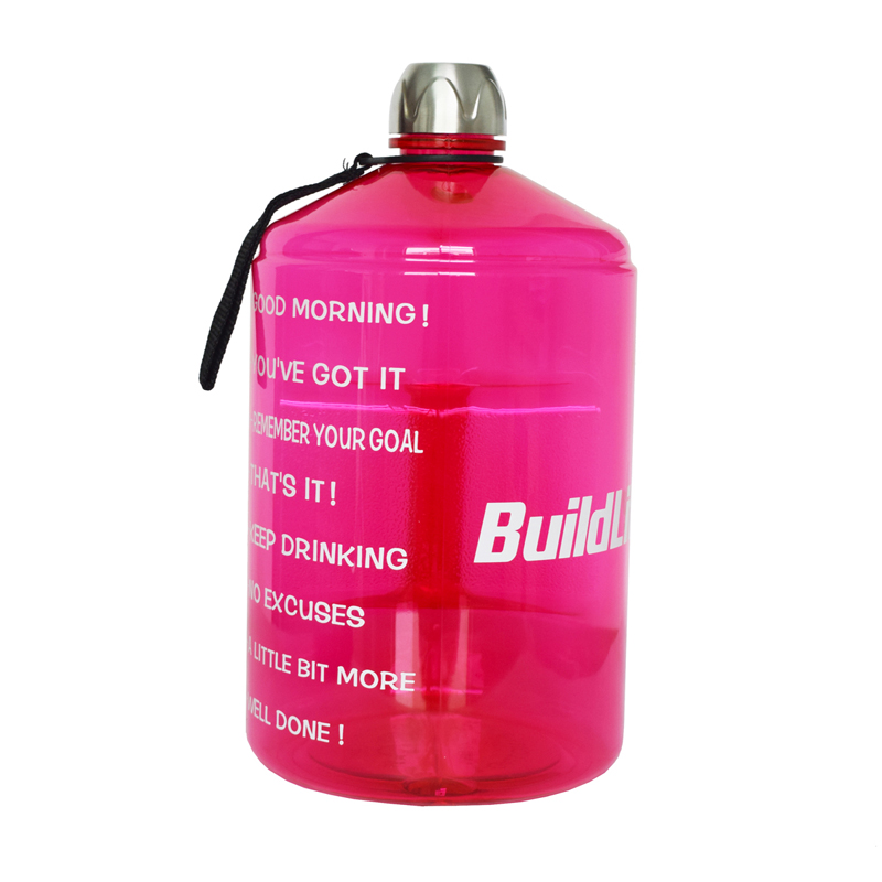 

BuildLife 1 Gallon Water Bottle with Time Marker 128 Ounce/73OZ/43OZ BPA Free Plastic Large Capacity Free Shipping water jug