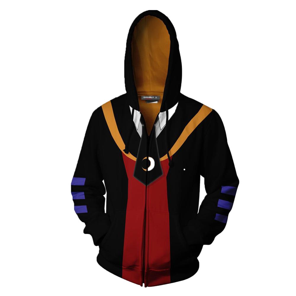 Assassination Classroom Korosensei Casual Hoodie Cosplay Costume Coat Jacket