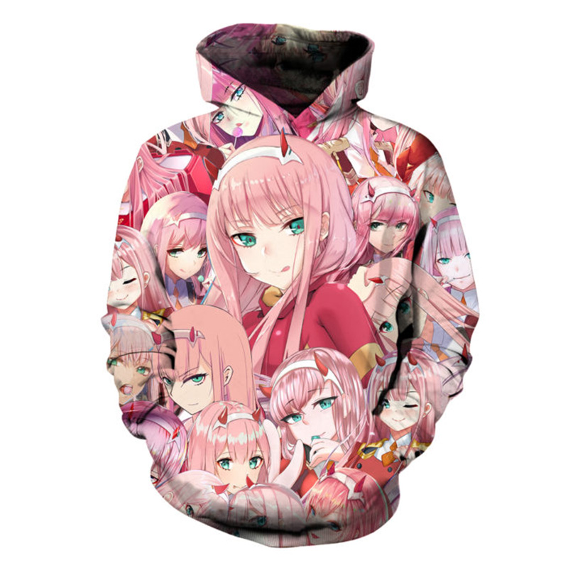 anime girl face hoodie