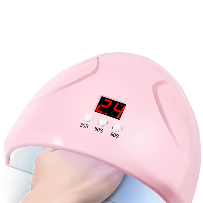 

Pro UV LED Lamp Nail Dryer For All Gel Polish USB Portable Lamp Sunlight Fast Dry Smart Timing Nail Art Equipment, Pink