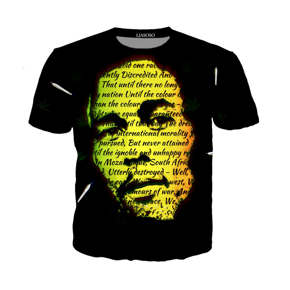 

Newest Popular Singer Reggae Bob Marley T Shirt Men Women Unisex Funny 3d Print Summer Short Sleeve O Neck Crewneck Casual Tops A112, Multi