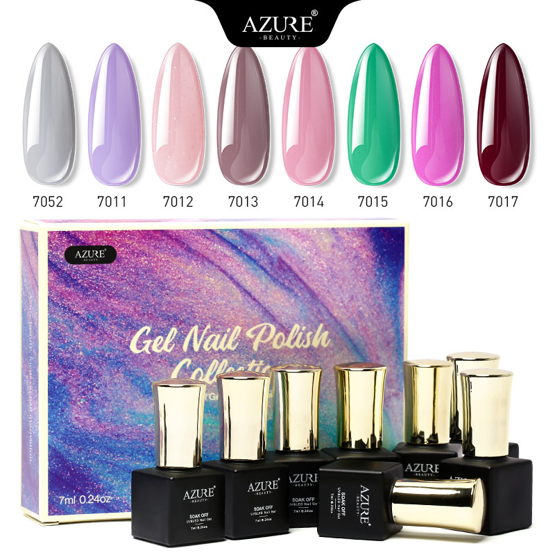 

Beauty 8Pcs/Lot Grey Color Series UV Nail Gel Polish Soak Off Nail Art Gel Enamel Long Lasting Lacquer Kits, Choose any 8 colors