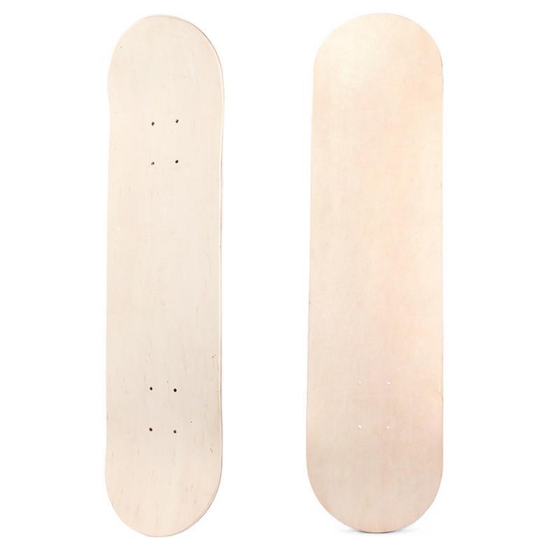 planche de skateboard en /érable haute /élasticit/é /à 8 couches enfants planche de skate naturelle peinte /à la main blanche Planche /à Roulettes Planche de skateboard 8 po for adultes double concave