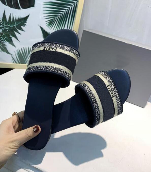 

Paris Womens Summer Sandals Beach Slides Slipper Ladies Flip Flops Girls Striped Embroidered Floral Slippers Seaside Flat shoes, Fushia