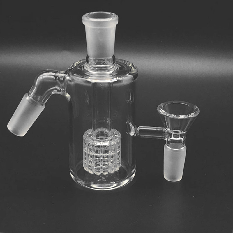 

Glass Ash Catchers 45 90 Degrees with 14mm Glass Bowls 14 Ashcatcher Tire Percolator for J-Hook Adapters Bong Oil Rigs