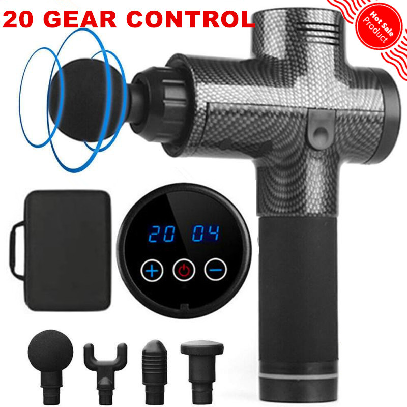 

High frequency LCD Sceen Muscle Massage Gun Body Relaxation Pain Relief Slimming Shaping Massage High frequency With Bag