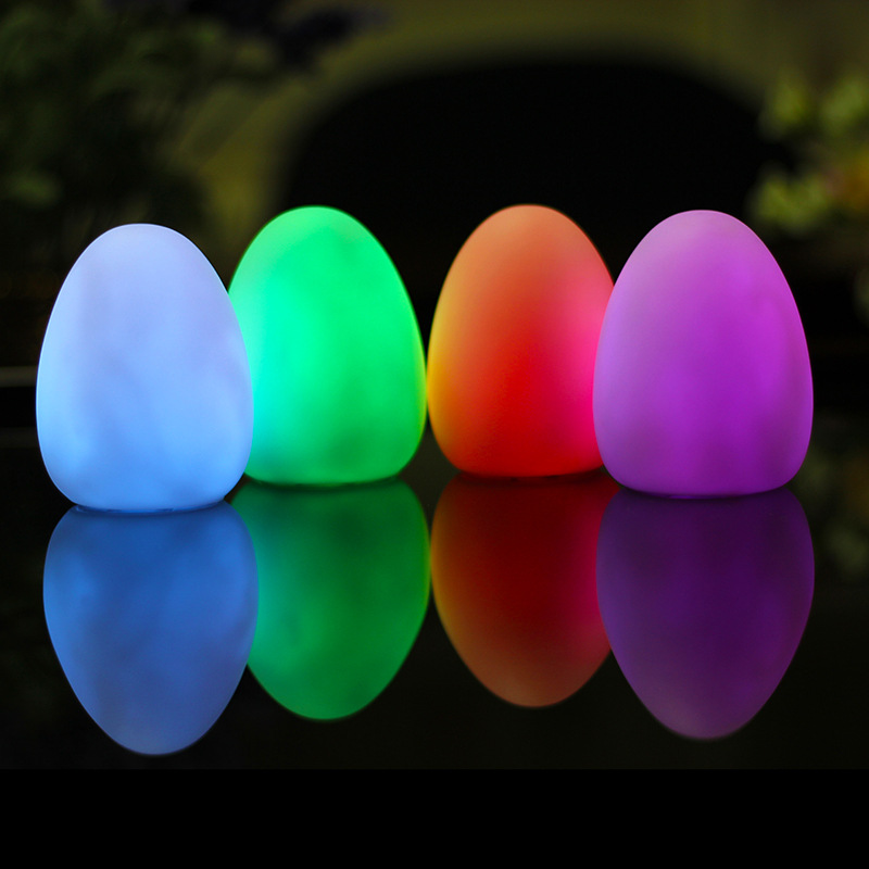 

LED Color Changing Mood Egg Shaped Home Decor Lamp Baby Kid Night Light Easter Halloween Party Decoration ZC1327