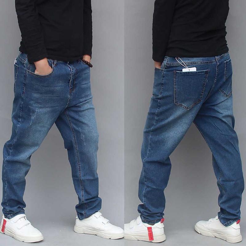 

Trendy Harem Jeans Men Denim Pants SLIM Loose Baggy Jeans Pants HIp Hop Man Clothing, Blue