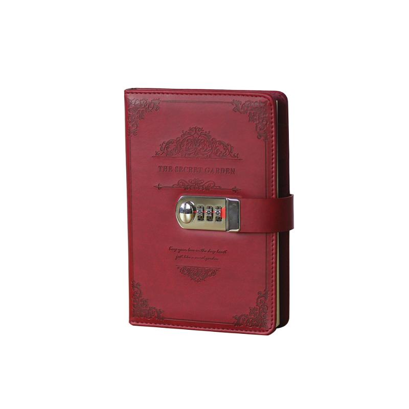 

Vintage Hand Book Supplies Agenda School Office Business Password Notebook Lock Diary Retro Stationery Artificial PU Gifts