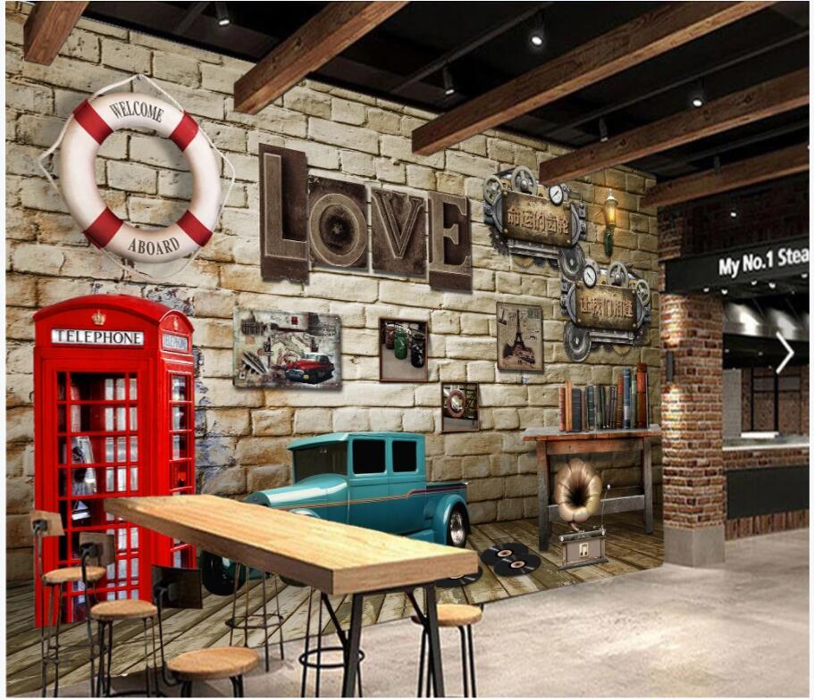 

WDBH custom photo 3d wallpaper Retro nostalgic European classic car tooling living room home decor 3d wall murals wallpaper for walls 3 d, Non-woven wallpaper