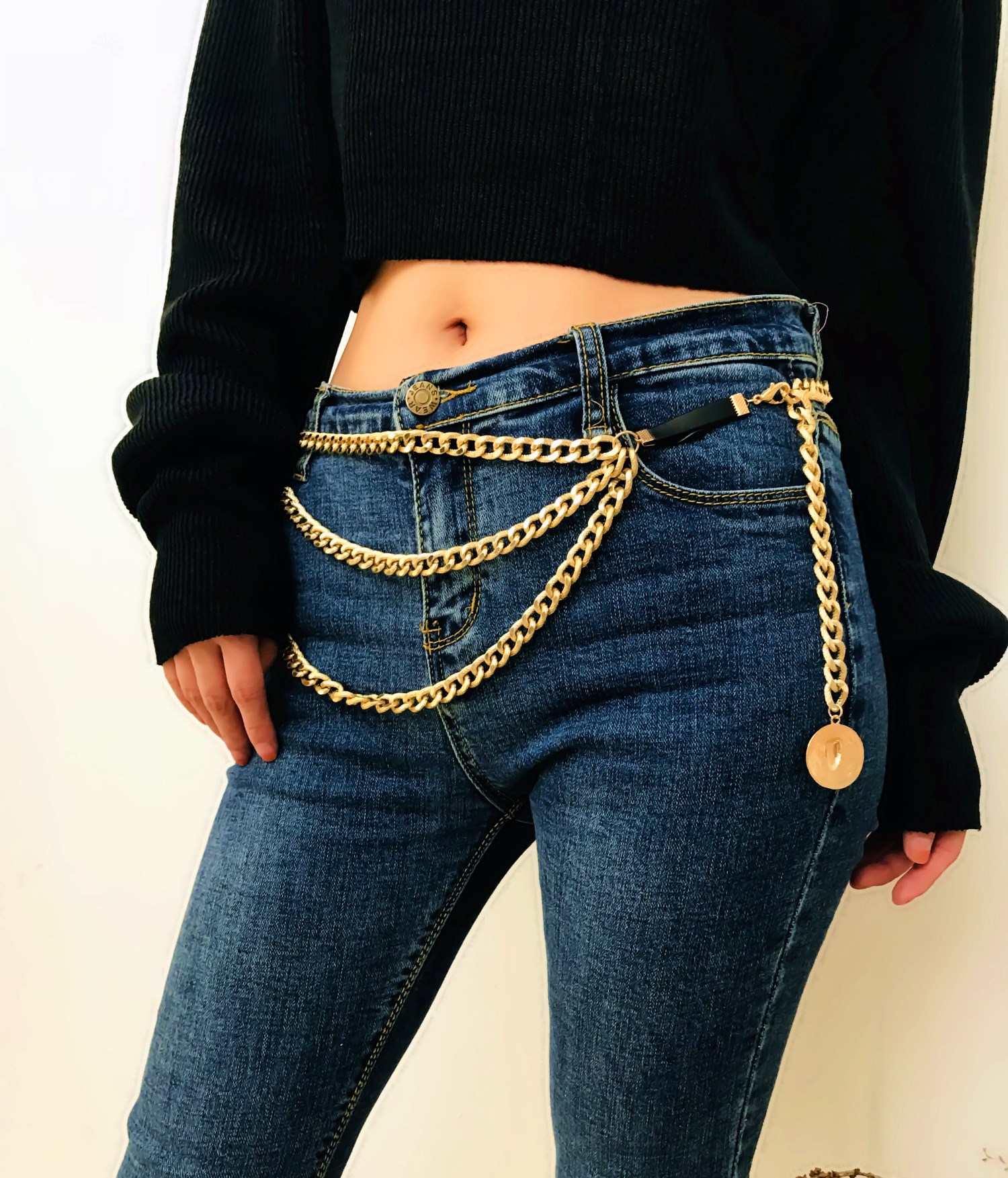 designer chain belt