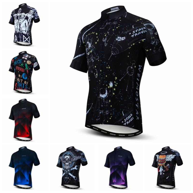 

2020 Cycling Jersey men Bike mountain road MTB bicycle shirt Ropa Ciclismo maillot Racing cycle top breathable summer Blue black, 44