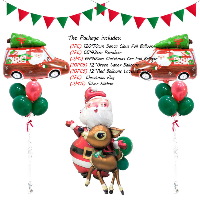 2019 Christmas Balloons Santa Claus Foil Balloons Party