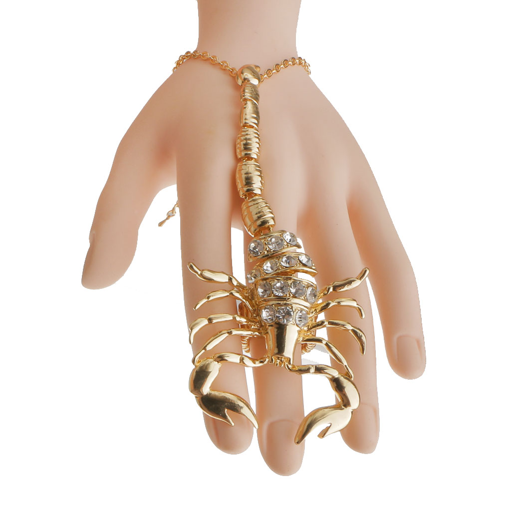 

Scorpion Adjustable Slave Finger Ring Hand Chain Bracelet Jewelry