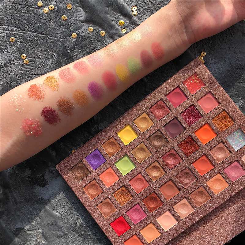 

40 Color Eyeshadow Palette Glitter Shimmer Matte Colorful Eye Shadow Pallete Metallic Diamond Pigmented Makeup Palette Cosmetic, 01