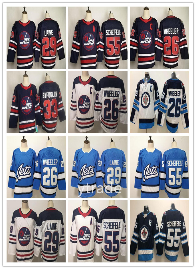

New Winnipeg Jets 55 Mark Scheifele Hockey Jerseys 2019 Heritage Classic Jersey 26 Blake Wheeler 29 Patrik Laine 33 Dustin Byfuglien Stitche, As