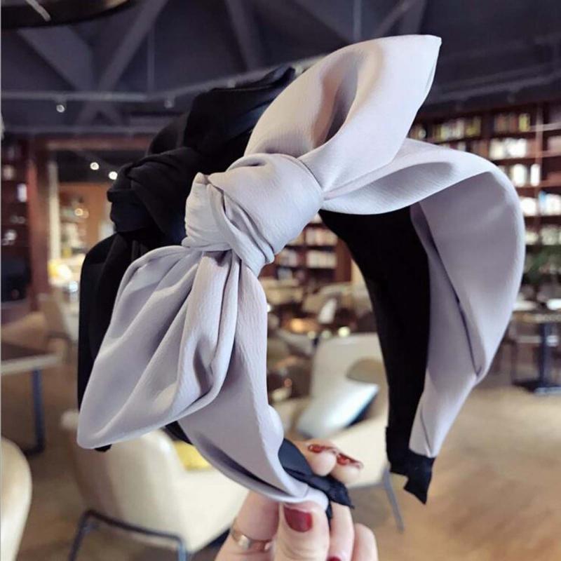 

2020 Fashion Headband Women's Hairband Hair Accessories Wholesale Big Bowknot Headwear Rabbits Ears Turban Headband