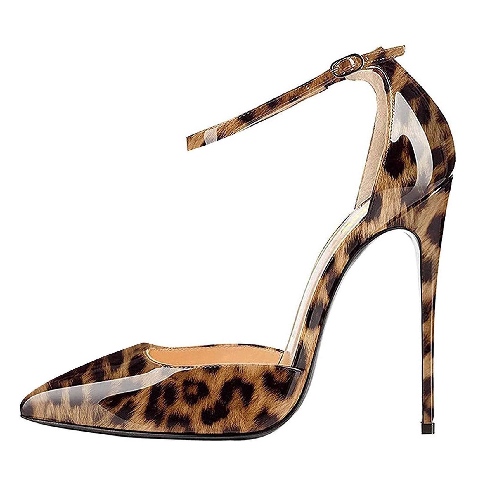 red leopard print sandals