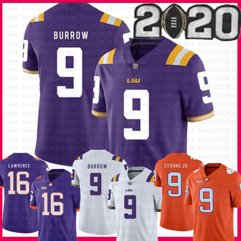 

2020 Joe Burrow LSU Tigers Jersey Clemson 16 Trevor Lawrence 9 Travis Etienne Jr. NCAA American football Jerseys Julio Jones tom Brady acewa, Ncaa (laohu)