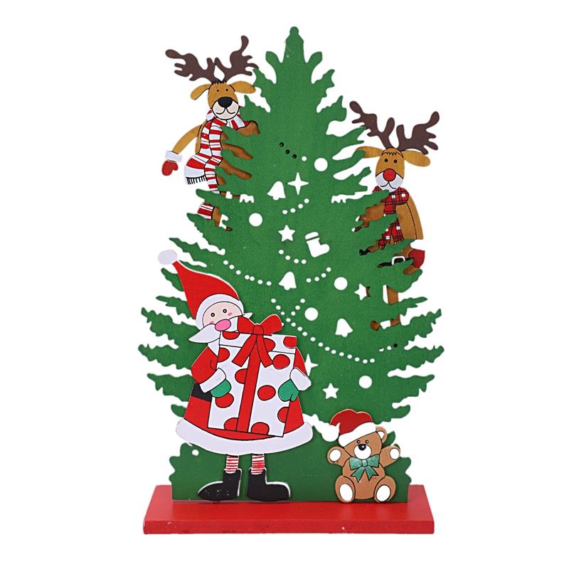 

Fashion creative DIY desktop office decoration Christmas decoration gifts Wooden assembled single piece Christmas tree ornamen
