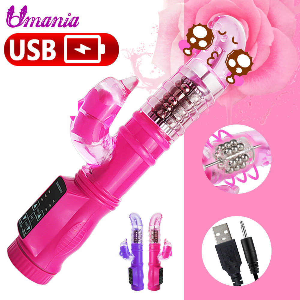 5-mode Rotation + 12-mode Dolphin Vibrators Dual Vibration Clitoris Stimulator G spot Vibrator Adult Sex Toys for Woman MX191228