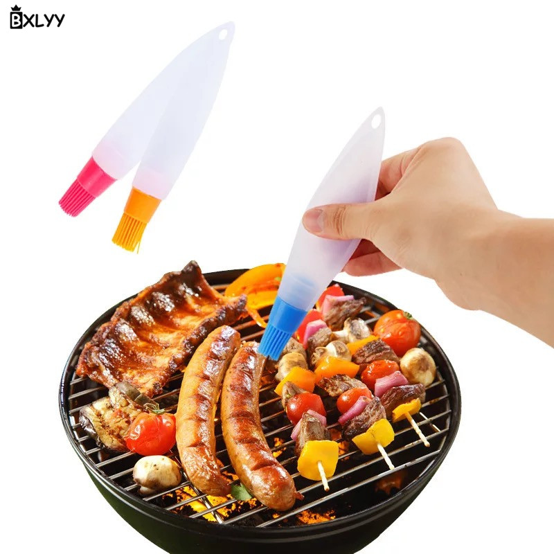 

BXLYY Silicone Butter Brush Comes with Oil Bottle High Temperature Barbecue Brush BBQ Tool Baking Tool Kitchen Accessories.7z, Random-1pc