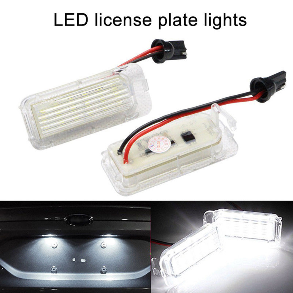 

2PCS/Lot Car LED Number License Plate Light Lamps For Ford Focus 5D Fiesta White
