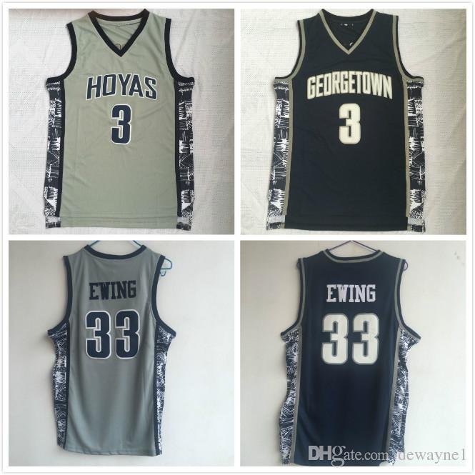 

Mens Georgetown Hoyas Iverson College Jersey Cheap 3 Allen Iverson 33 Patrick Ewing University Basketball Shirt Good Stitched Jersey, As show