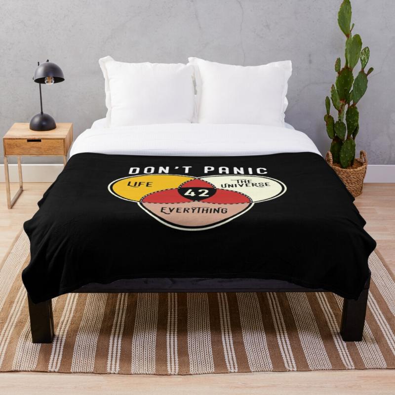 

42 The Answer to Life The Universe and Every Throw Blanket Soft Sherpa Blanket Bed Sheet Single Knee Office Nap