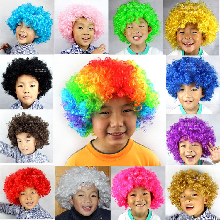 

Halloween Funny Circus Clown Wigs Disco Explosive Caps for Explosive Head Wig Dance Wedding Party Dress Performance Props VT0113