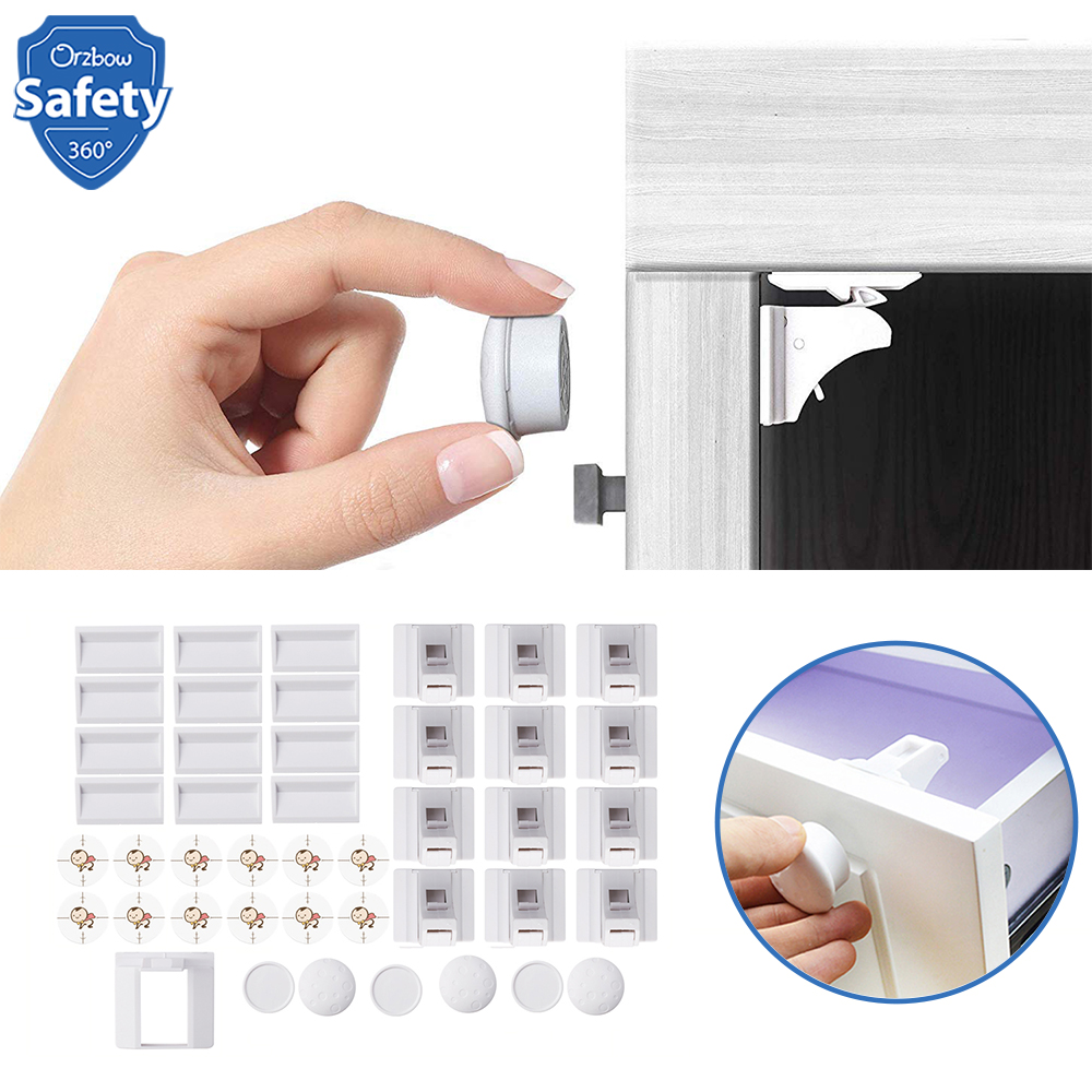 1-3 llaves Seguridad for beb/és Protecciones for beb/és Cerradura de puerta de gabinete Cerradura de caj/ón for ni/ños Cerraduras invisibles de seguridad Cerradura magn/ética for ni/ños 4-12 cerraduras