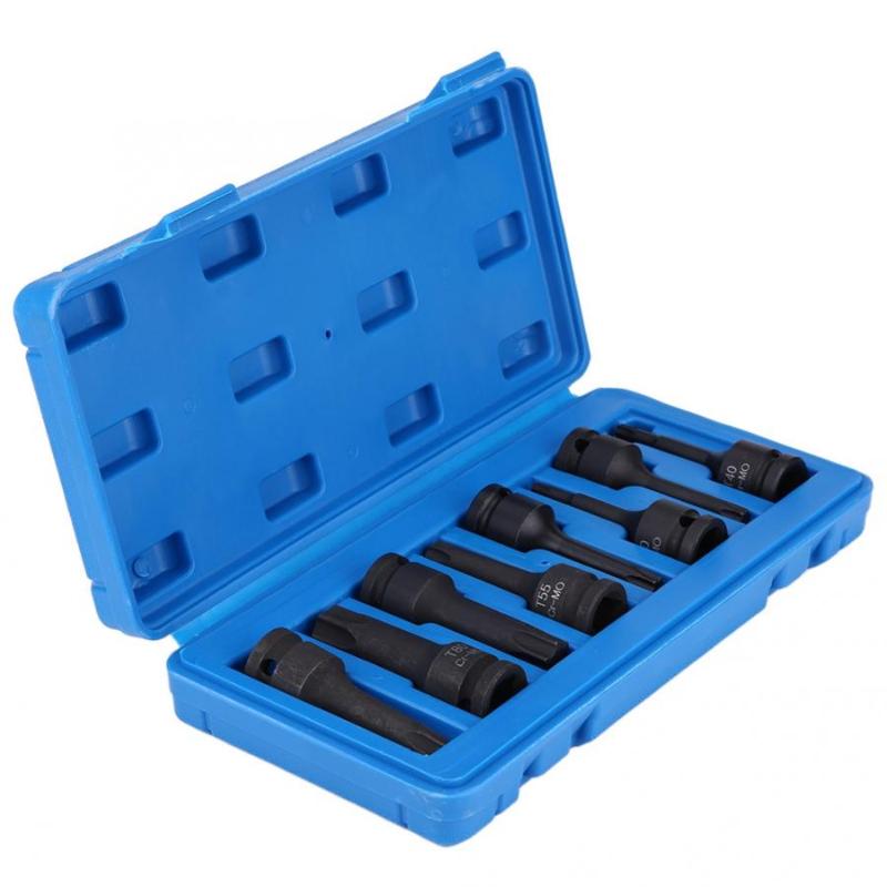 

8Pcs 1/2" Inch Drive Star Socket Bit Set T30-T80