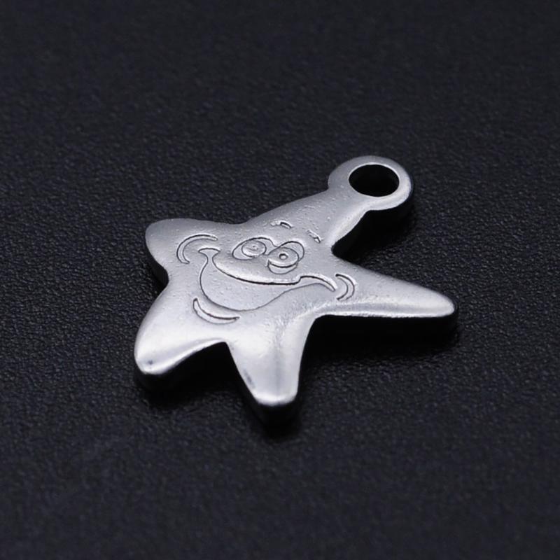 

5pcs/lot 100% Stainless Steel Starfish DIY Charm Pendant Wholesale Bracelet Making Charms Jewelry Making Charms