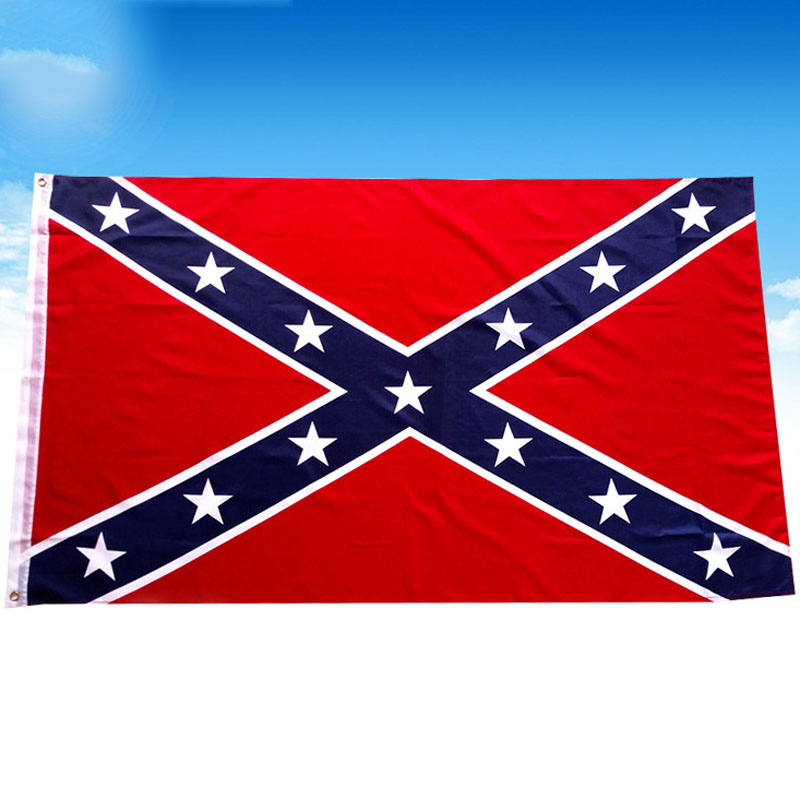 

3x5 FT Two Sides Penetration Flag Confederate Rebel Flags Civil War Rebel Flag Polyester National Flags Banners Customizable VT1427