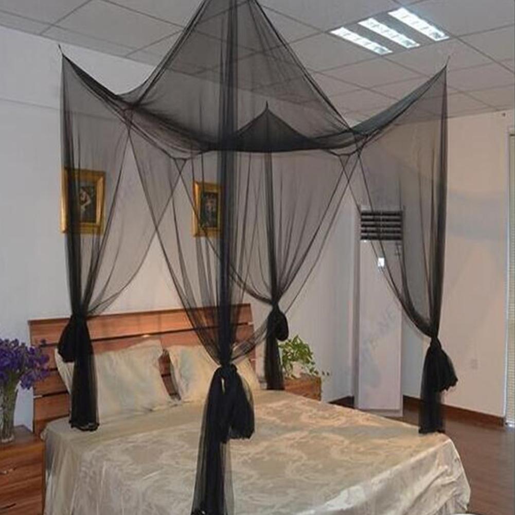 

TPFOCUS Elegant 4 Corner Post Mosquito Net for Double Bed Mosquito Repellent Full Queen King Size Bed Canopy Decoration 1 Pcs