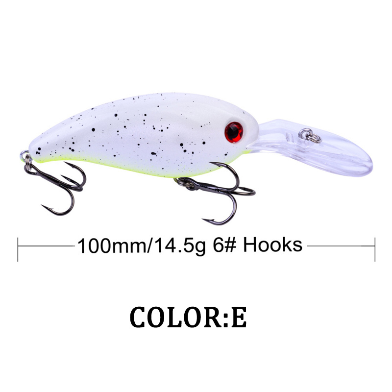 

1pcs Minnow Crankbait Wobblers Artificial Crank Bait Bass 10cm 14.5g Fishing Lure Pike Trolling Pesca Carp Fishing Tackle