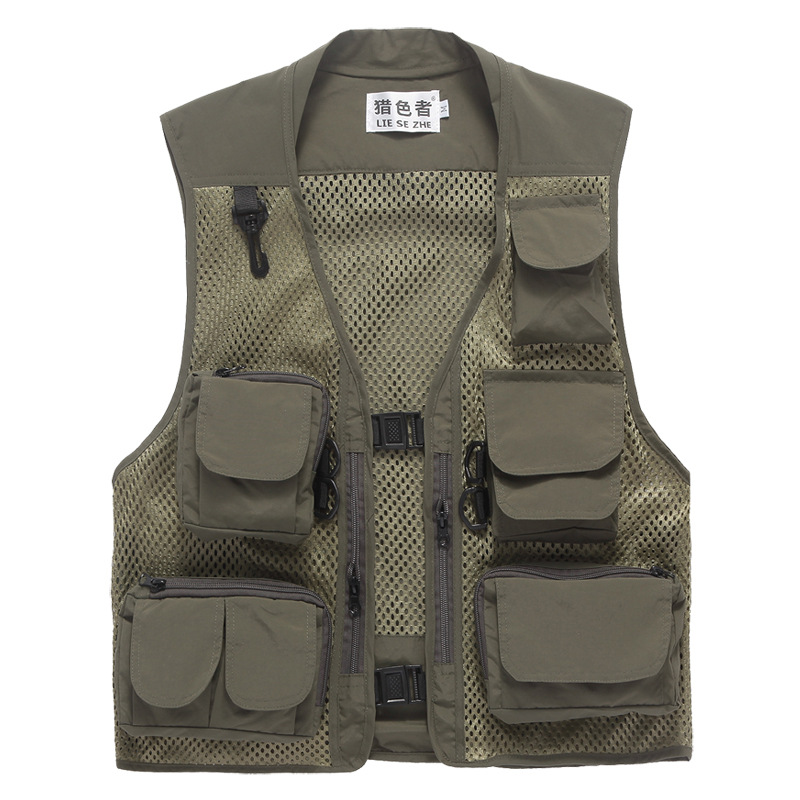 photography Men/'s multi-pocket thin vest Hunting volunteer vest fishing