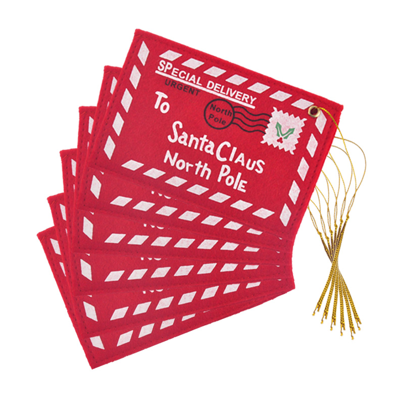 

5pcs Christmas Envelope Greeting Cards Candy Decoration Xmas Navidad Natal Gifts Tree Ornaments Decorations For Friends Children