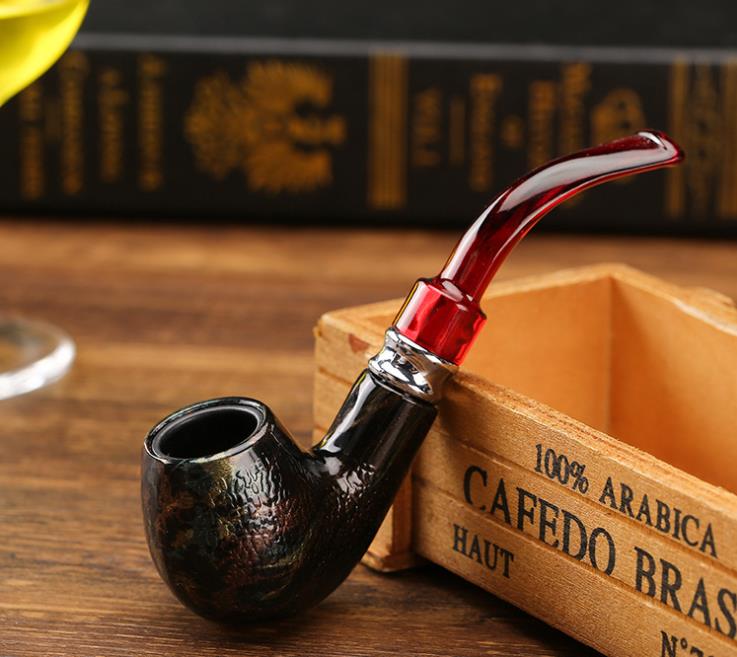 

New Short Serpentine Bakelite Personality Creative Pipe 140mm Removable Bending Tobacco Parts in 2019