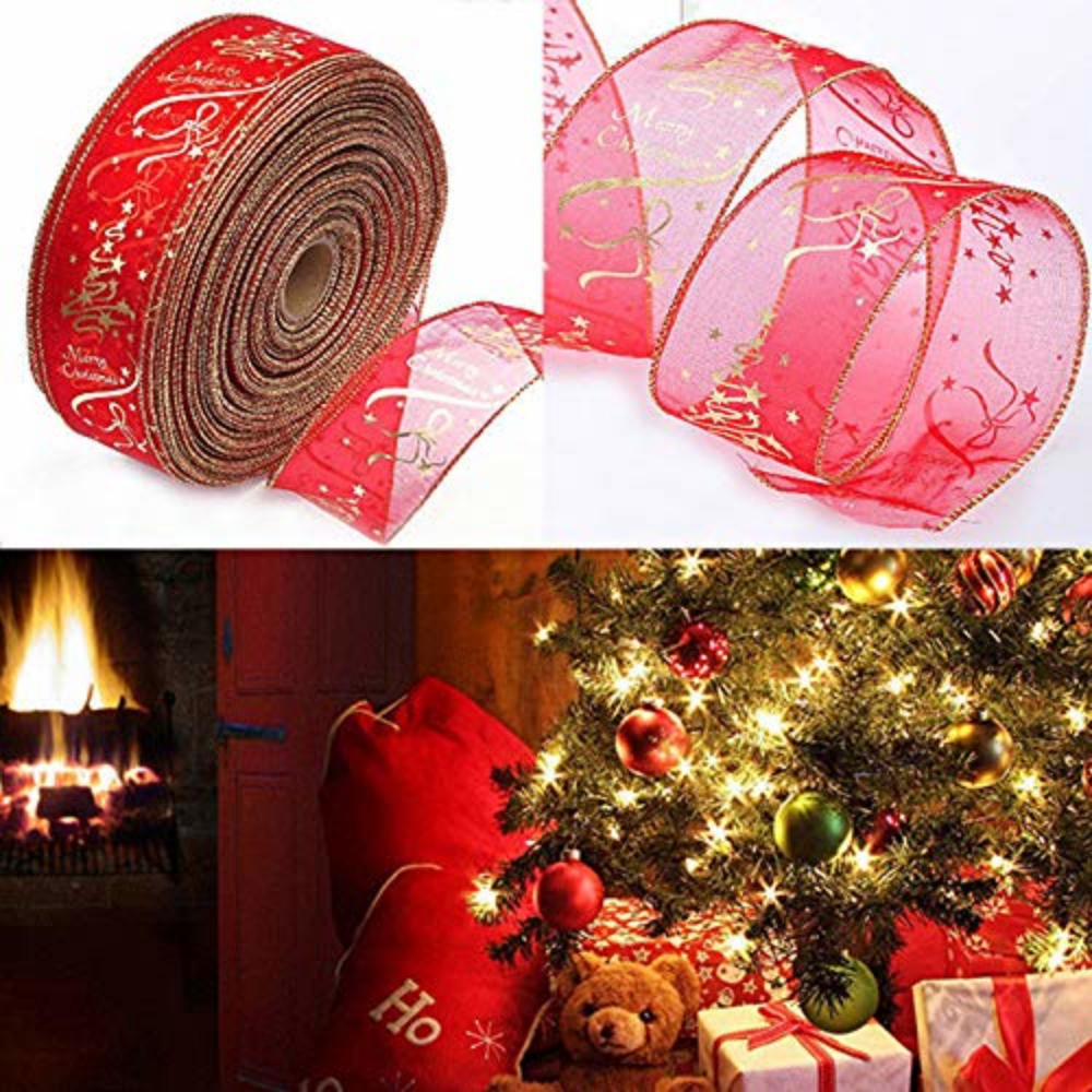 

200cm Christmas Tree Decorations Ribbons Party Supply Xmas Bow Ribbon High-Grade Christmas Decorations For Home