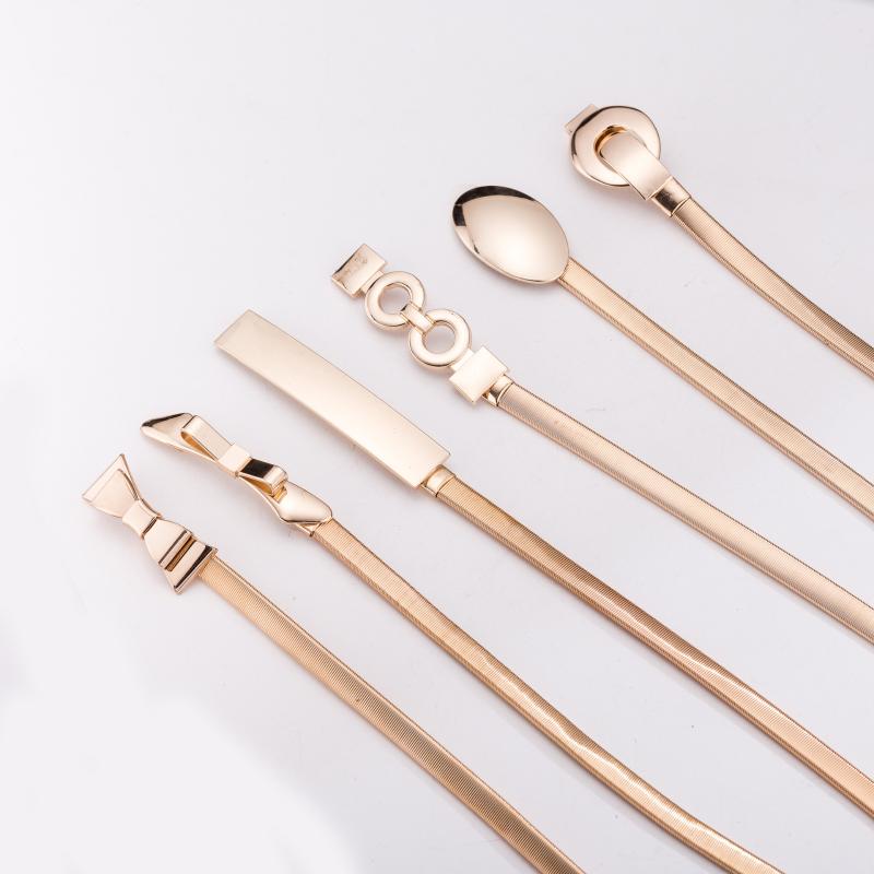 

Belts Women Round Button Design Belt Metal Cummerbund Clasp Front Stretch Waistband Gold Silver Elastic Waist Chain, Black