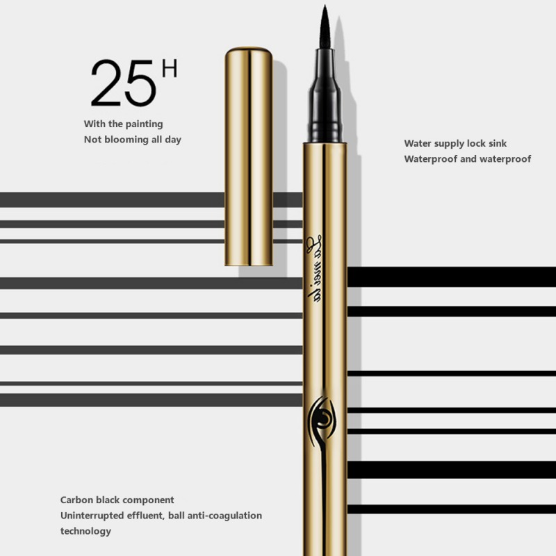 

Long-lasting Eyeliner Waterproof Smudge-proof Quick Drying Liquid Eyeliner Big Eye H1, Army green
