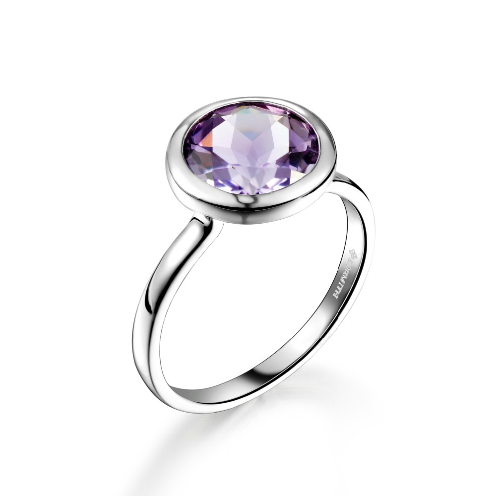 Amethyst Ring 925 Echt Sterlingsilber Damen Edelstein Fingerring